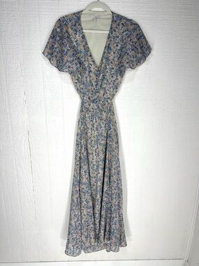 Chelsea 28 cut out flutter sleeve floral midi dress size XS